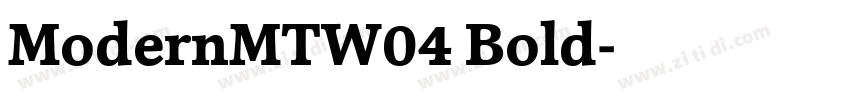 ModernMTW04 Bold字体转换